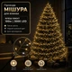 Светодиодная гирлянда Мишура с флеш-эффектом 100 м 3000 LED Теплый белый свет Зеленый провод - изображение 1