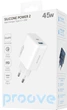 Сетевое зарядное устройство Proove Silicone Power 2 45W (Type-C+USB) White (687330003) - изображение 3