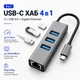 USB-C хаб с сетевым адаптером RJ45 Gigabit + 3×USB 3.0 Stone переходник ethernet (ST-NC2521G) - изображение 2