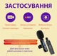 Мікрофон бездротовий петличний К9 Senxin 2шт в комплекті для Iphone та Android / Type-C і Lighting/ Black - изображение 4