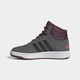 Кроссовки Adidas Kids Hoops 2.0 Mid Grey Five/Core Black/Screaming Pink р.13/31/20см - изображение 2