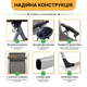 Усиленный шезлонг до 150 кг LEOBRO Zero Gravity Premium Plaid (LB-1140) - изображение 4