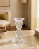 Подсвечник стеклянный для столовой свечи Kaktus Royal Candle прозрачный 10см - изображение 2