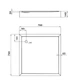 Душевой поддон Lidz KAPIELKA ST80x80х14 квадрат, низкий - изображение 2