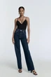 Боді з перехресними тонкими бретелями чорного кольору Zara розмір S - зображення 2