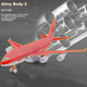 Самолет Yixuanwanju A380 игрушечный из сплава, подарок - изображение 7