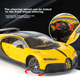 Дитяча модель автомобіля Heimanba Bugatti Chiron, масштаб 1:18, синя, колекційна, зі сплаву - зображення 4
