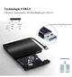 Зовнішній записувальний CD/DVD привід COCOPA BT638 — USB 3.0 дисковод для ноутбука і ПК, портативний DVD-RW - изображение 4