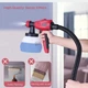 Фарборозпилювач електричний METERK 800W 1300ML HVLP для фарбування стін Червоний - изображение 6