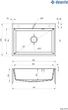 Zlewozmywak kuchenny Deante Eridan 700 x 520 x 210 mm (ZQE_G103) - obraz 2