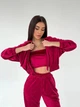 Жіночий костюм велюр плюш бордо 42-44 RTCB1085 - изображение 5