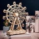 Конструктор Robotime Колесо огляду 232 деталей. Дерев'яна збірна 3D модель Колесо огляду з музикою - зображення 1