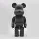 Дизайнерська іграшка Беарбрік чорний. Статуетка Bearbrick 28 см. Фігурка для інтер'єру ведмідь Беарбрік 400% - зображення 1