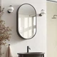 Зеркальный шкаф Cielo I Catini 900x500 без подсветки, черный (CASPCONM) - изображение 1