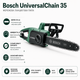 Цепная электропила Bosch UniversalChain 35 длина шины 35 см Зеленый (06008B8303) - изображение 1