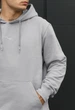 Мужской Худи Стаф Светло-серый Однотонный С Логотипом Staff Logo Light Gray XXL (402684) - изображение 3