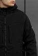 Мужская Куртка Демисезонная Стаф Черная Софтшел Базовая Staff Soo Black XS (402647) - изображение 5