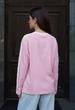 Лонгслив женский стаф розовый белый оверсайз Staff if pink & white oversize M (402606) - изображение 2