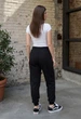 Женские спортивные штаны Стафф черные с логотипом кэжуал Staff yo logo black L (402679) - изображение 2