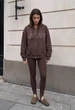 Женский худой стаф коричневый оверсайз с логотипом Staff brown logo oversize M-L (402549) - изображение 5