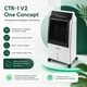 Мобильный напольный охладитель воздуха, вентилятор и увлажнитель OneConcept CTR-1 V2, белый - изображение 1
