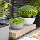 Вазон Lechuza Cubeto Stone 40 світло-бежевий 40x40x18,5см 12л (13841) - зображення 10