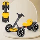 Детский складной электрокар GO-KART, Жёлтый - изображение 5