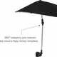 Портативна парасолька-кліпка Sport-Brella Versa-Brella UPF 50+ з універсальним затискачем та поворотом на 360 градусів, чорна ( 250126 ) - зображення 3