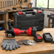 Аккумуляторная болгарка Krafftec Germani GWX 48V-125C Professional 48 В 125 мм с 2 АКБ в кейсе Угловая шлифовальная машина с бесщеточным двигателем Беспроводная УШМ для резки металла - изображение 6