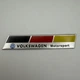 Наклейка VW Volkswagen (Фольксваген) металева 145 mm шильдик табличка Motorsport прапор Німеччини - зображення 1