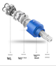 Душовий комплект KEGOO Complete Copper з душовою лійкою, комплект змішувача для ванної кімнати, без верхнього розпилювача K4033 - изображение 16