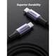 Дата кабель USB-C to USB-C 1.0m 240W US535 space gray Ugreen (15311) - зображення 5