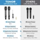 Беспроводные микрофоны TONOR TW520 UHF, комплект 2 шт с приемником, аккумуляторные - изображение 6