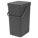 Ведро мусорное Brabantia Sort&Go 16 л серый 109966 (00800388) - изображение 1