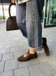 Балетки женские весенне-осенние KATI SHOES из натуральной замши 35 р. шоколадные 075 (6295) - изображение 8