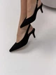 Босоножки женские весенне-летние New Style из натуральной замши 39 р. черные 1636 (6459) - изображение 1