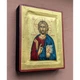 Писаная греческая икона Иисуса Христа Вседержителя 13×16 см - изображение 3