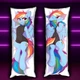 Дакiмакура 150х50см Райдуга Деш Rainbow Dash my little pony Мій маленький Поні Подушка з наволочкою обнімашка - зображення 1