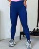 Леггинсы женские из эластичного джинса бенгалина Skinny зауженные облегающие с высокой посадкой и поясом на резинке больших размеров G&M k-132054 50-52 Размер цвет синий - зображення 3
