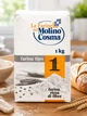 Мука пшеничная Molino Cosma Farina Tipo 1 (1 кг) профессиональная итальянская тип 1 богатая клетчаткой из мягкой пшеницы для хлеба на закваске пиццы фокачи чиабаты багетов булочек пирогов печенья лепешек хлебобулочных изделий пекарни пиццерии HoReCa - изображение 1