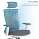 Крісло офісне OfficePro Balance OC550-W-DG-DG - изображение 10