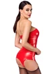 Эротический женский корсет с подвязками для чулок Noir Handmade F368 Bombshell Fierce, корсет-пояс, размер L, цвет красный - изображение 2