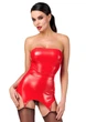 Эротический женский корсет с подвязками для чулок Noir Handmade F368 Bombshell Fierce, корсет-пояс, размер L, цвет красный - изображение 3