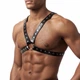 Мужская портупея Art of Sex - Spartacus, экокожа, цвет черный, размер XS-M (SX3401) - изображение 1