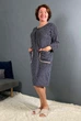 Халат жіночий велюровий Tina а3204-3485 52-54 чорний - зображення 1