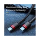 Дата кабель USB-C to USB-C 2.0m PD2.0 100W (20V/5A) red+black Baseus (CATKLF-AL91) - изображение 2