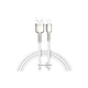 Дата кабель USB 2.0 AM to Lightning 1.0m Cafule Series Metal 2.4A White Baseus (CALJK-A02) - изображение 1