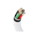 Дата кабель USB 2.0 AM to Lightning 1.0m Cafule Series Metal 2.4A White Baseus (CALJK-A02) - изображение 6