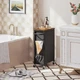 Узкая корзина для белья SONGMICS 40×24×74 см на колёсах с верхней полкой, коричнево-чёрная - изображение 1