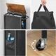 Узкая корзина для белья SONGMICS 40×24×74 см на колёсах с верхней полкой, коричнево-чёрная - изображение 5